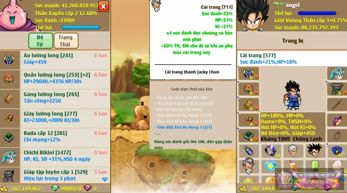 Acc xd nhiệm vụ cao qa all map đệ vip có jacky chun vv hiếm trong sever
